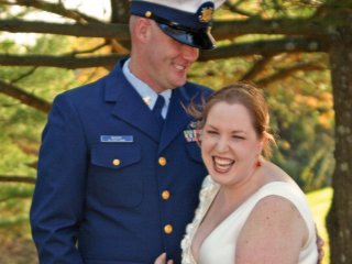 Military man with his wife